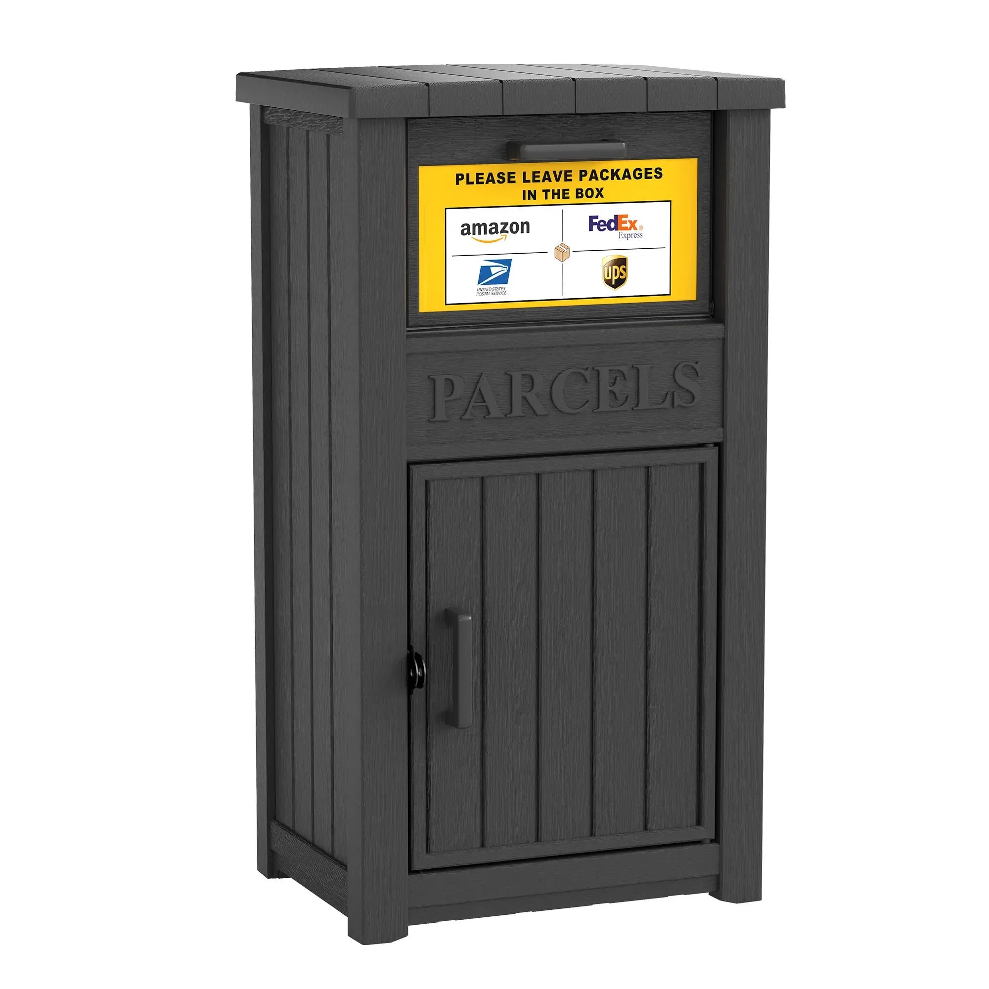 Lockable Secure Porch Delivery Box with Storage Compartment, Anti-theft and Waterproof Design, an Outdoor Storage Solution for Express Parcels and Takeout Delivery,Christmas gift