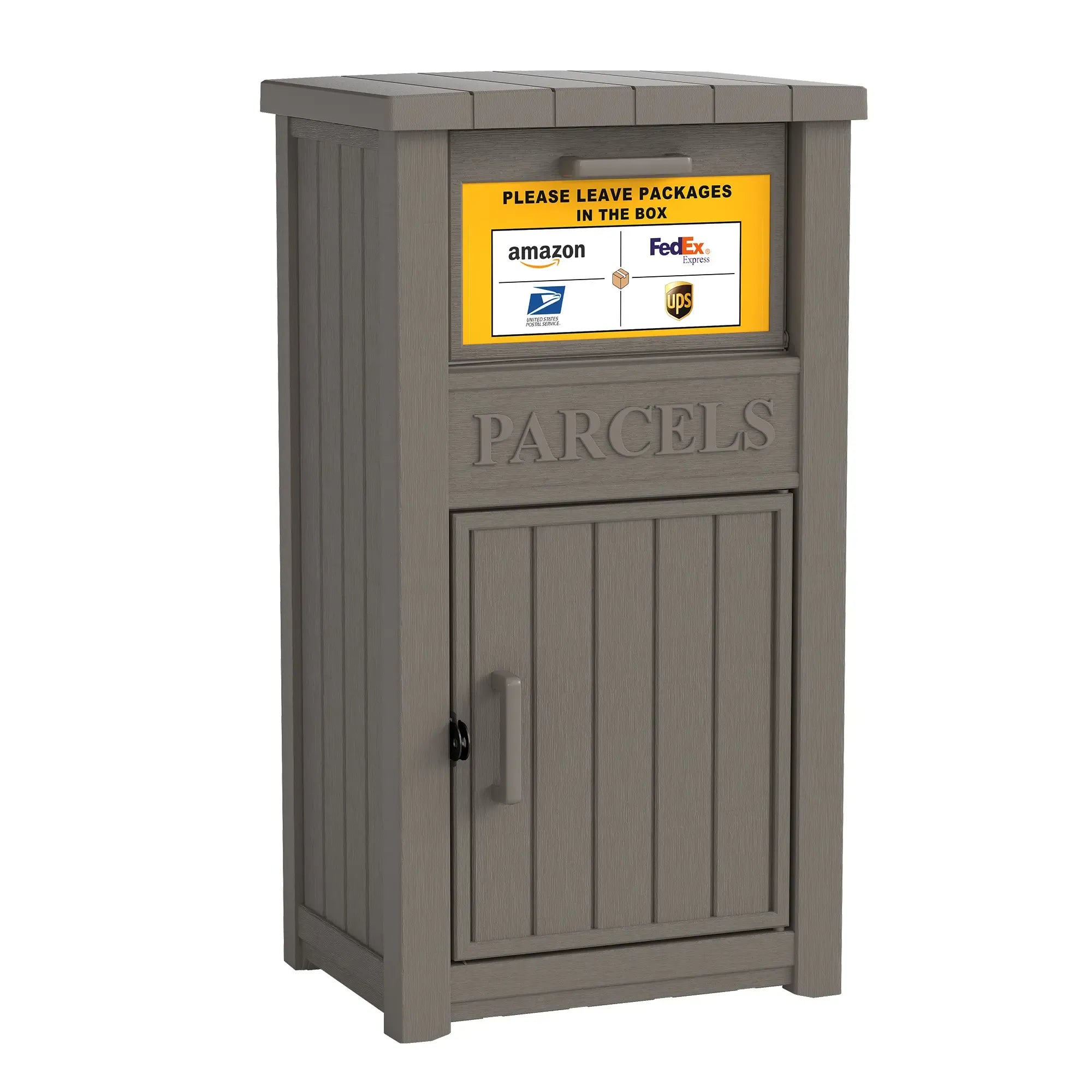 Lockable Secure Porch Delivery Box with Storage Compartment, Anti-theft and Waterproof Design, an Outdoor Storage Solution for Express Parcels and Takeout Delivery,Christmas gift